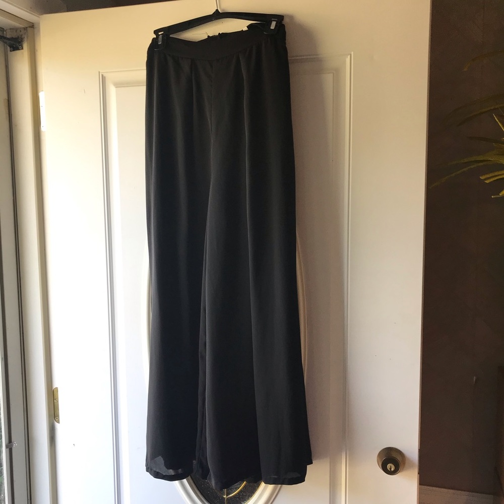 Black night on the town palazzo pants.